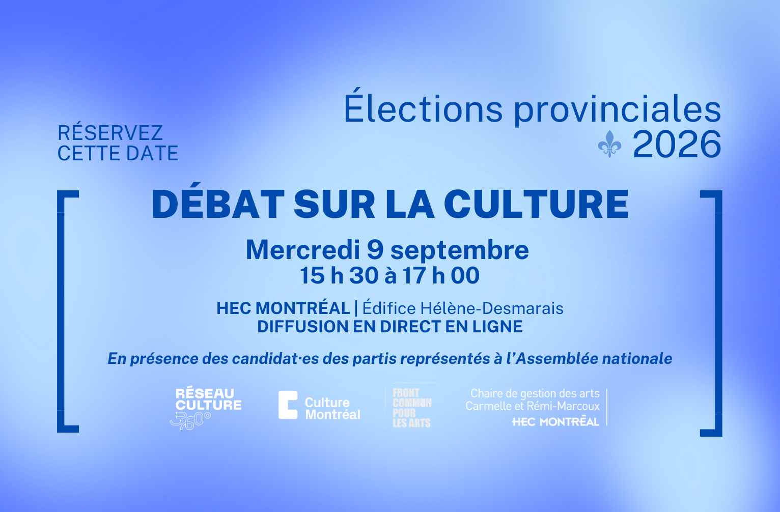 RÉSERVEZ LA DATE / Débat sur la culture